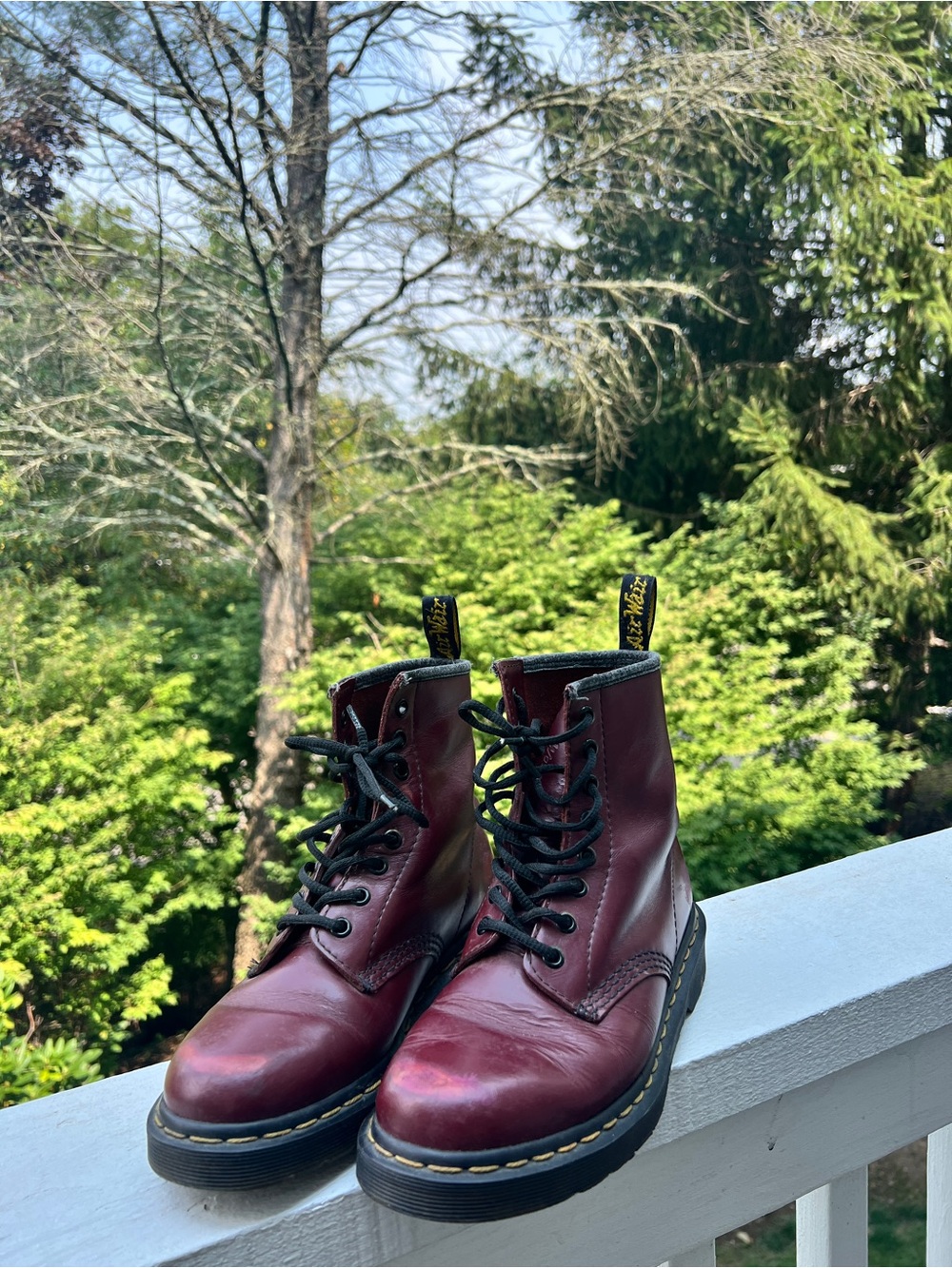 Dr. Martens Ladies 1460 Cherry Red Leather Boots